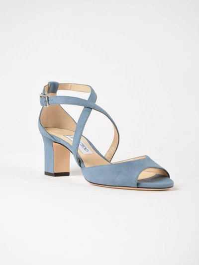 Shop Jimmy Choo Suede Sandal In Dusk Blue