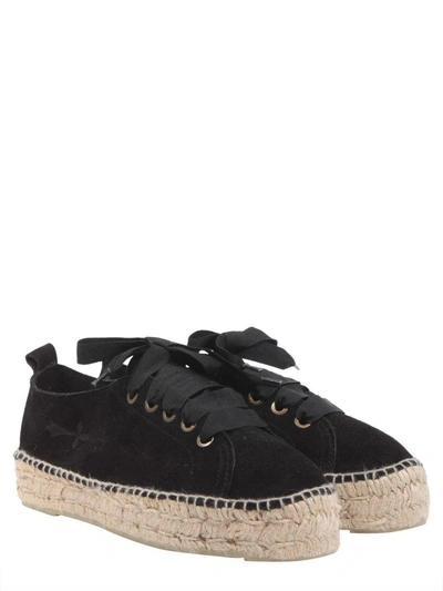 Shop Manebi Hamptons Flatform Sneakers In Nero