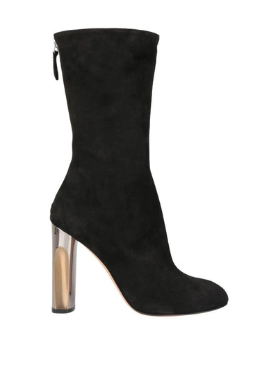 Shop Alexander Mcqueen Suede Boots In Nero