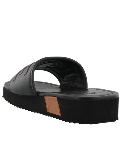 Shop Loewe Slide Sandal In Black-tan