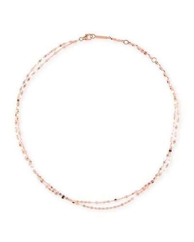 Shop Lana Blake Two-strand Choker Chain Necklace In Rose Gold