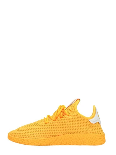 Shop Adidas Originals Pharrell Williams Tennis Hu Sneakers In Yellow