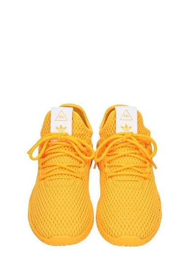 Shop Adidas Originals Pharrell Williams Tennis Hu Sneakers In Yellow