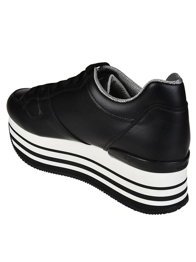 Shop Hogan Maxi H283 Platform Sneakers In Black