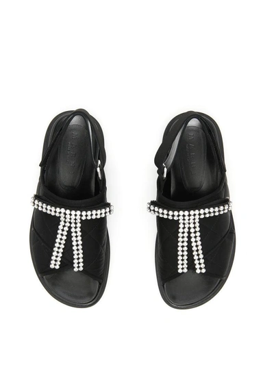 Shop Marni Fusbett Sandals In Blacknero