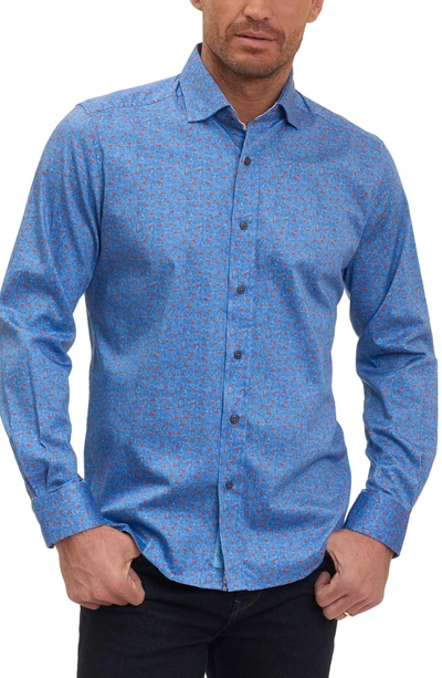 Shop Robert Graham Zander Tailored Fit Sport Shirt In Blue