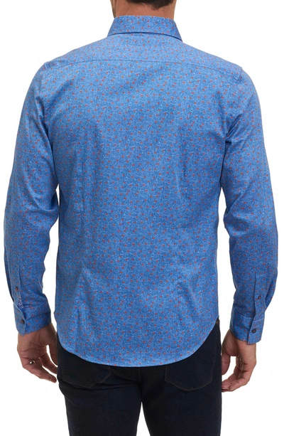 Shop Robert Graham Zander Tailored Fit Sport Shirt In Blue