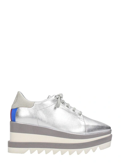 Shop Stella Mccartney Sneak-elyse Platform Shoes In Silver