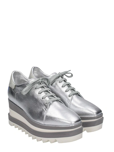 Shop Stella Mccartney Sneak-elyse Platform Shoes In Silver