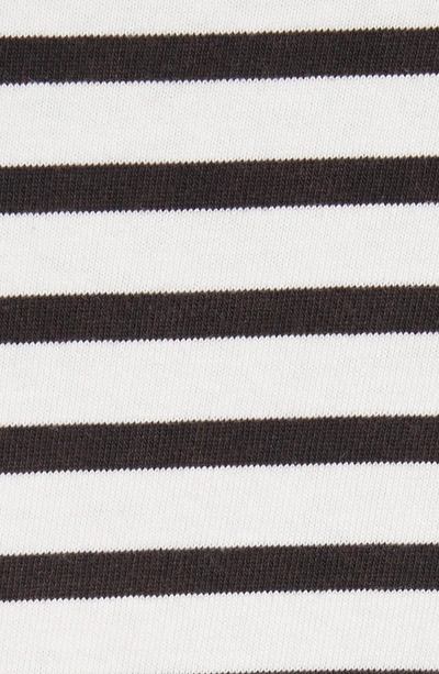 Shop R13 Distressed Stripe Long Sleeve T-shirt In Black W/ Ecru