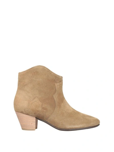 Shop Isabel Marant Dicker Suede Boots In Marrone