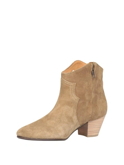 Shop Isabel Marant Dicker Suede Boots In Marrone