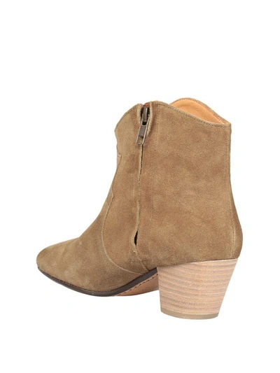 Shop Isabel Marant Dicker Suede Boots In Marrone