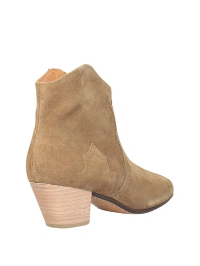 Shop Isabel Marant Dicker Suede Boots In Marrone