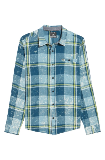 Shop Hurley Burnside Plaid Shirt In Space Blue