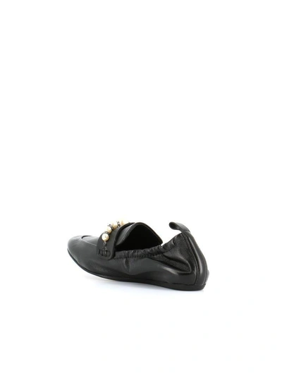 Shop Lanvin Loafer With Pearl In Black