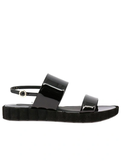 Shop Ferragamo Flat Sandals Shoes Women Salvatore  In Black