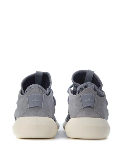 Shop Adidas Originals Adidas Tubular Entrap Light Grey Sneaker In Grigio