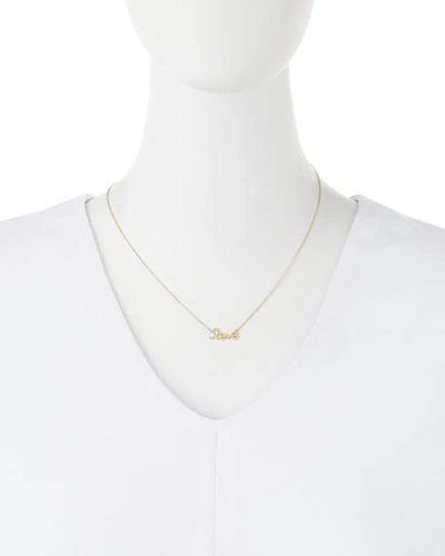 Shop Sydney Evan Gold Diamond Love Necklace, Small In Rose Gold