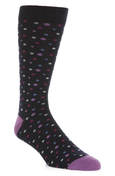 Shop Ted Baker Polka-dot Socks In Navy