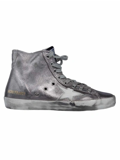 Shop Golden Goose Francy Hi-top Sneakers In Bdark Silver White Star