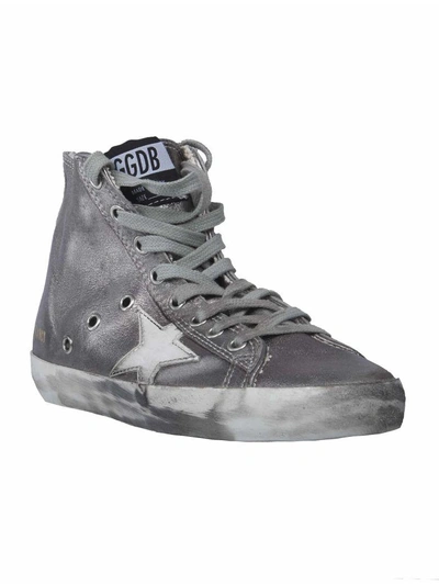 Shop Golden Goose Francy Hi-top Sneakers In Bdark Silver White Star