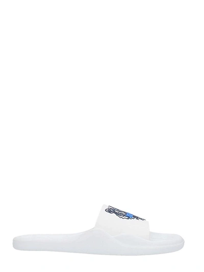 Shop Kenzo Tiger Slide Pool In White