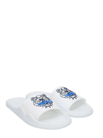 Shop Kenzo Tiger Slide Pool In White