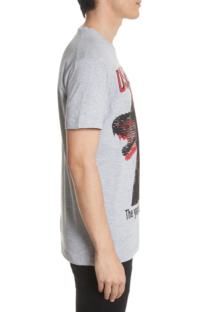 Shop Dsquared2 Dog Logo Graphic T-shirt In Grey