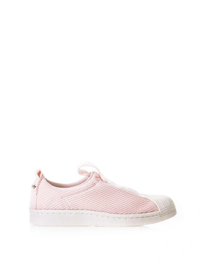 Shop Adidas Originals Superstar Bw Slip-on Sneakers In Pink