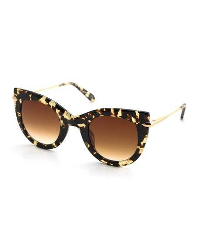 Shop Krewe Laveau Cat-eye Sunglasses In Brown