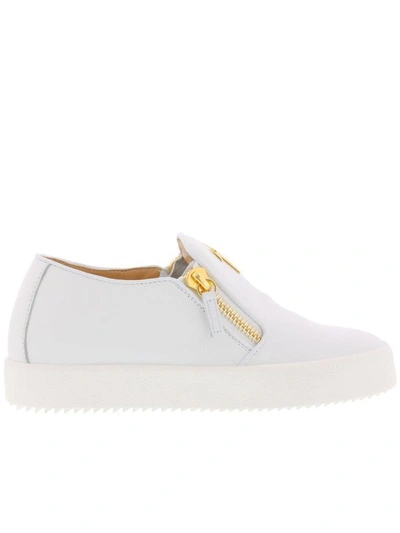 Shop Giuseppe Zanotti May London Loafer In White