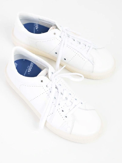 Shop Golden Goose Sneakers In Awhite Leather