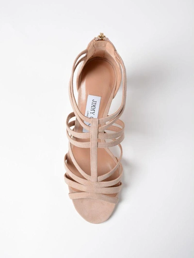 Shop Jimmy Choo Selina Sandals In Ballet Pink