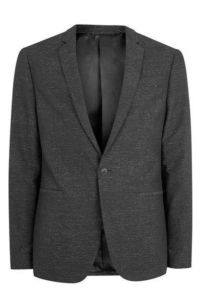 Shop Topman Skinny Fit Stripe Suit Jacket In Black