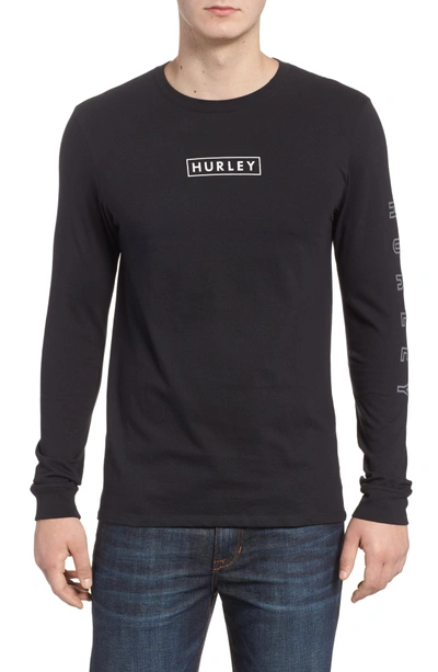 Shop Hurley Port Logo Graphic Long Sleeve T-shirt In Black