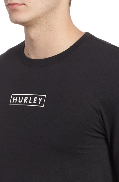 Shop Hurley Port Logo Graphic Long Sleeve T-shirt In Black