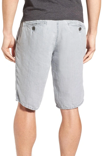 Shop Original Paperbacks 'havana' Linen Shorts In Lite Grey
