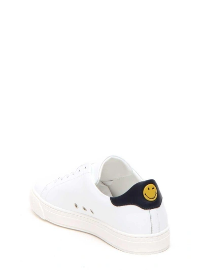 Shop Anya Hindmarch Smile Detail Sneaker In White