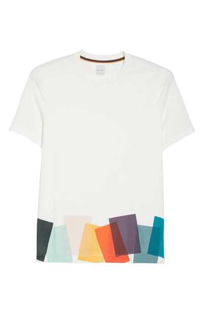 Shop Paul Smith Colorblock Print T-shirt In White