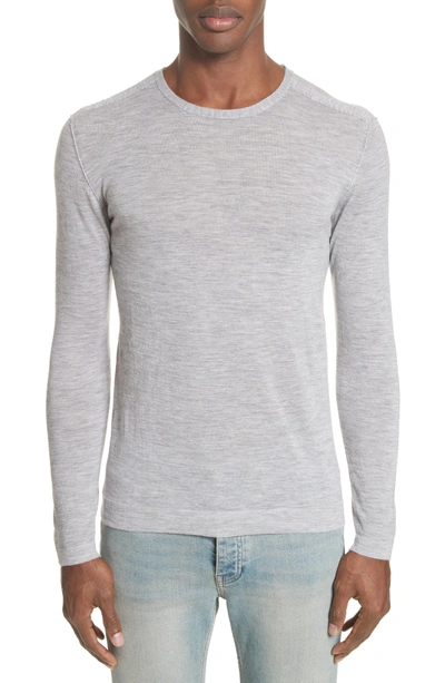 Shop John Varvatos Cashmere Crewneck Sweater In Lt Grey Hthr