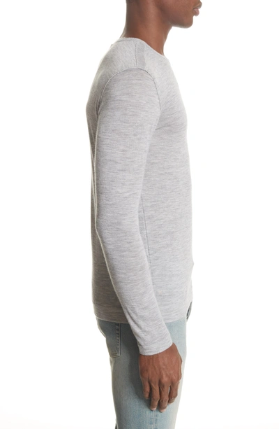 Shop John Varvatos Cashmere Crewneck Sweater In Lt Grey Hthr