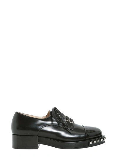 Shop N°21 Leather Lace-up Shoes In Nero