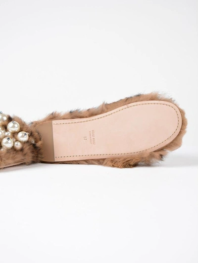 Shop Miu Miu Lapin St. Leopardo Sandal In 98l Caramel