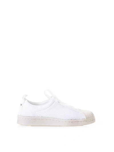 Shop Adidas Originals Superstar Bw Slip-on Sneakers In White