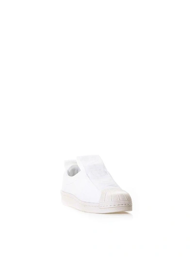 Shop Adidas Originals Superstar Bw Slip-on Sneakers In White