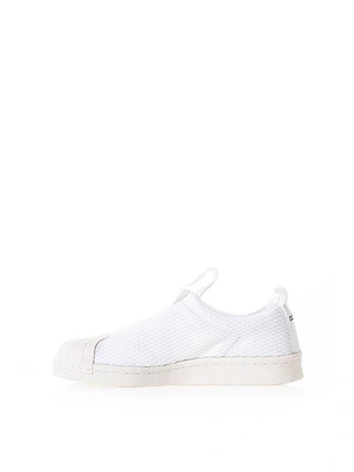 Shop Adidas Originals Superstar Bw Slip-on Sneakers In White