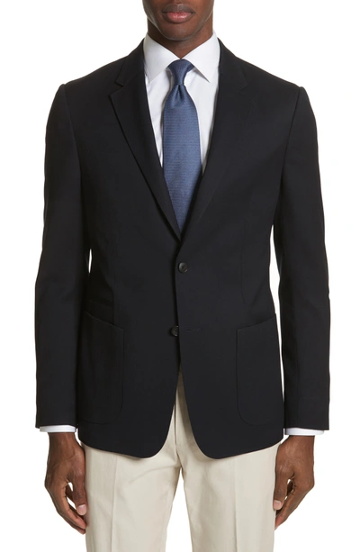 Shop Z Zegna Techmerino(tm) Wash & Go Classic Fit Wool Blazer In Navy Solid