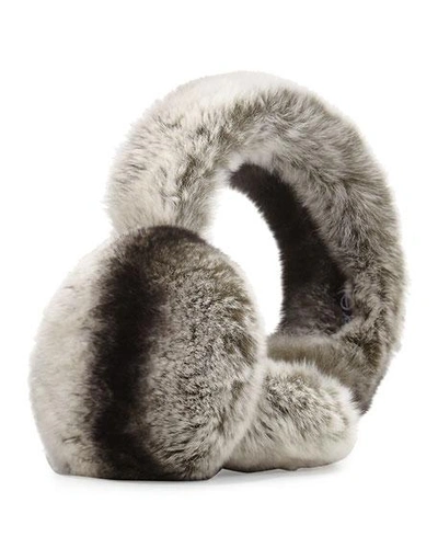 Shop Surell Rabbit Fur Earmuffs In Black