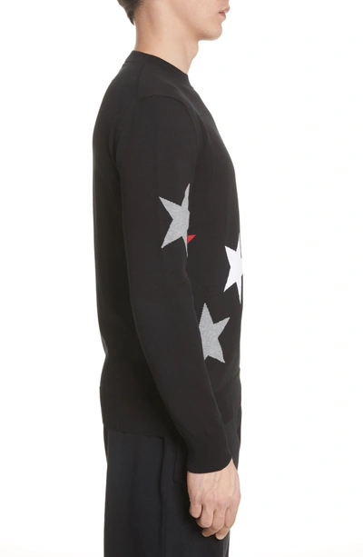 Shop Givenchy Star Crewneck Sweater In Black